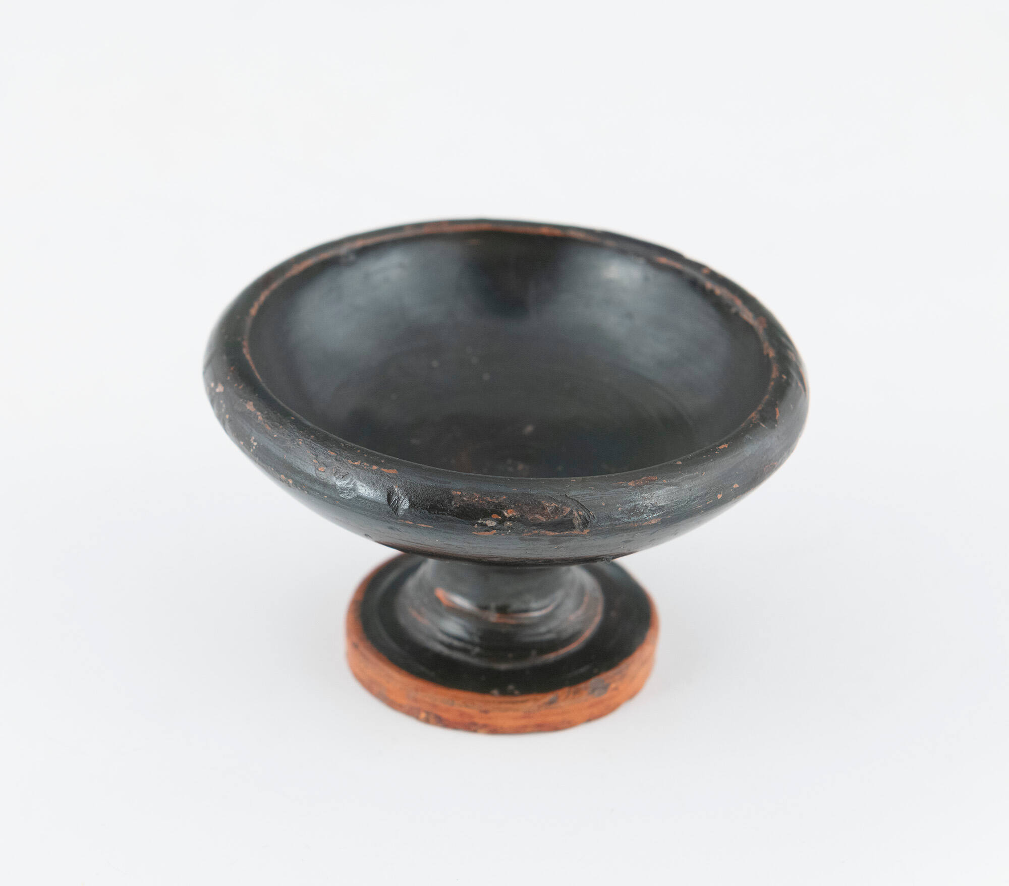 Black-Glaze Stemmed Dish
