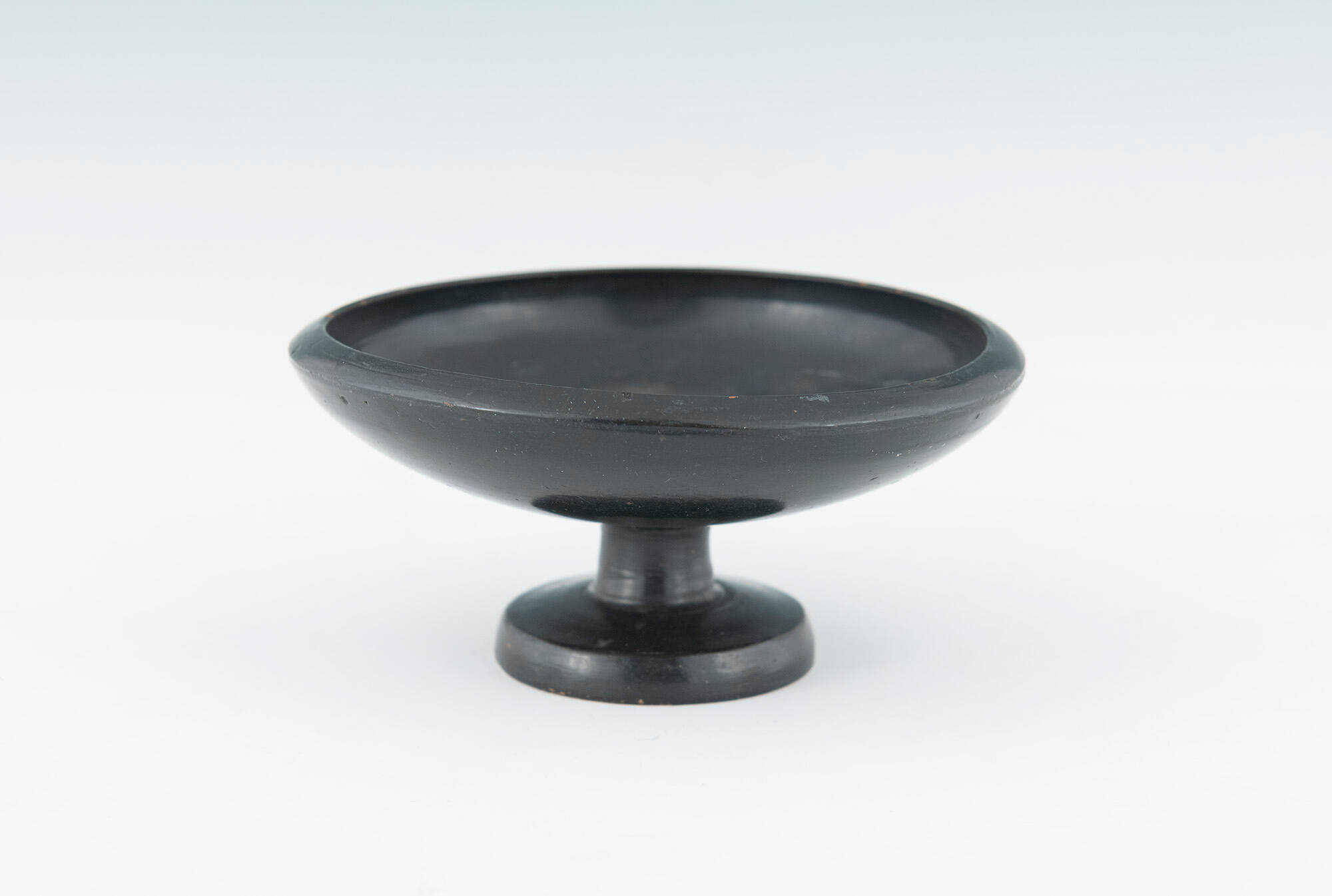 Black-Glaze Stemmed Dish