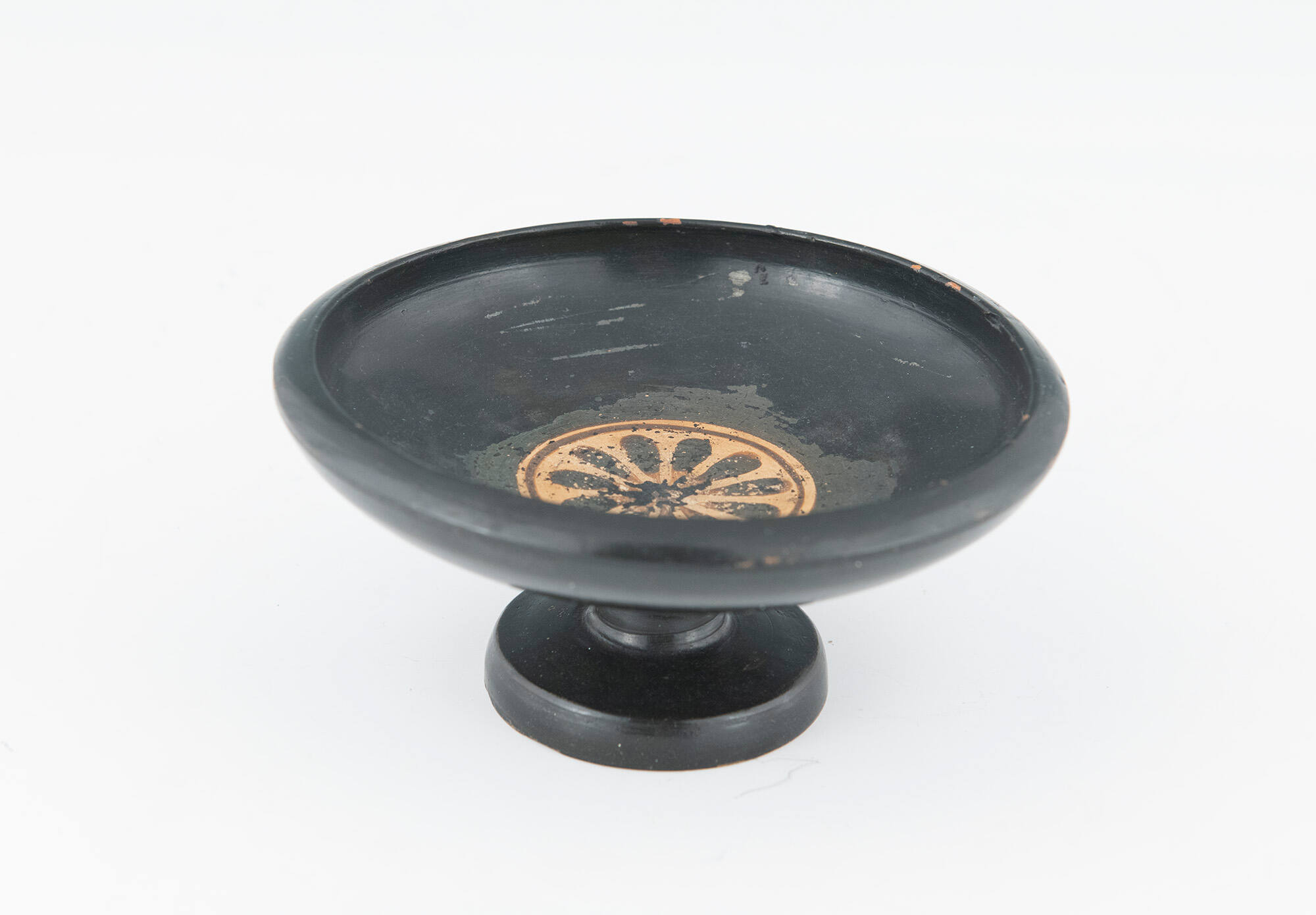 Black-Glaze Stemmed Dish