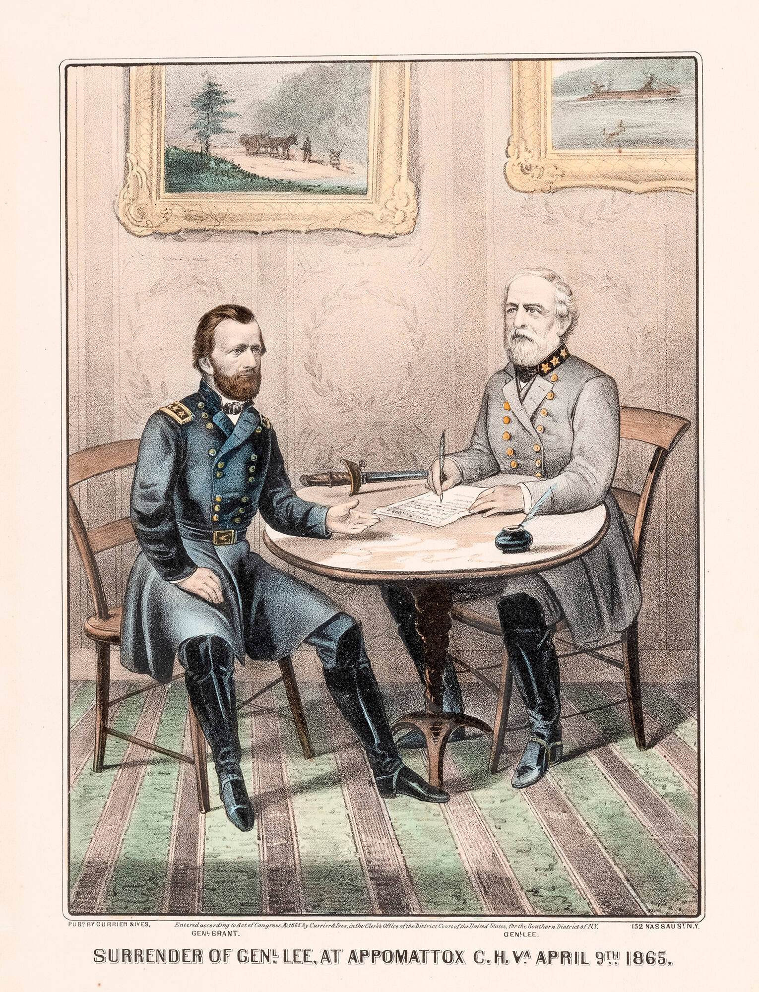 Surrender of Genl. Lee, at Appomattox C.H. Va. April 9th 1865