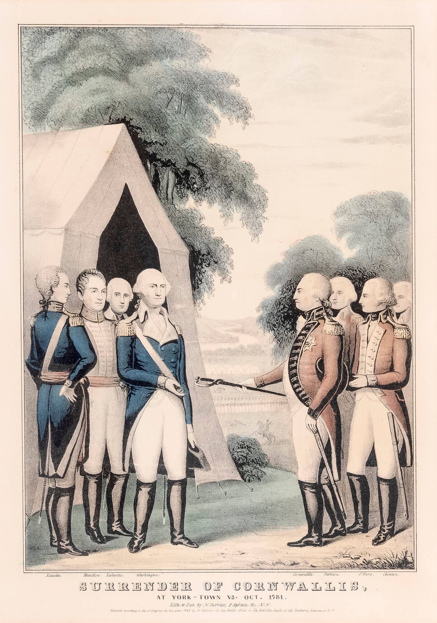 Surrender of Cornwallis, At York-town Va. Oct. 1781