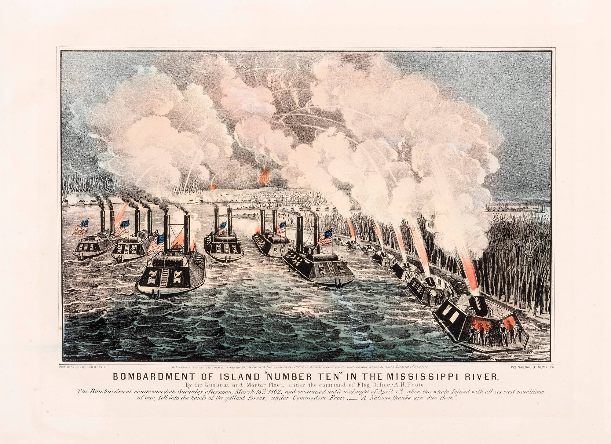 Bombardment of Island "Number Ten" in the Mississippi River: By the Gunboat and Mortar Fleet, Under the Command of Flag Officer A. H. Foote