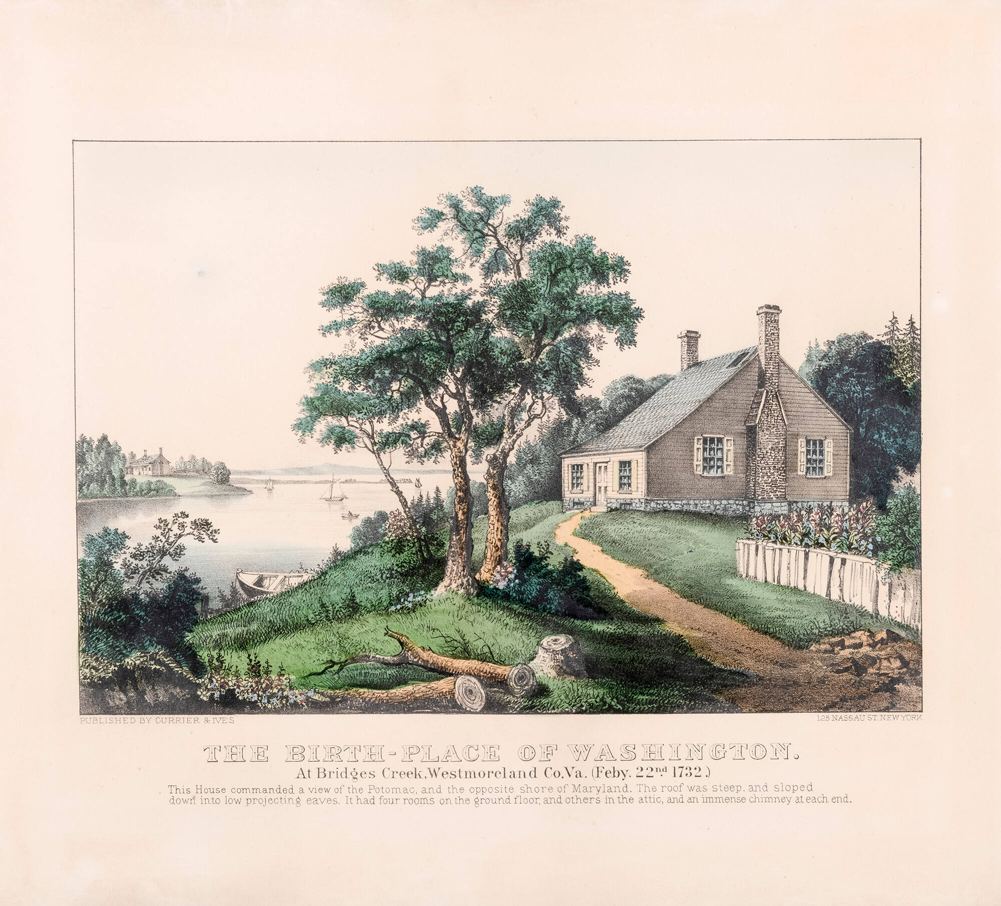 The Birth-Place of Washington: At Bridges Creek, Westmoreland Co. Va. (Feby. 22nd 1732)