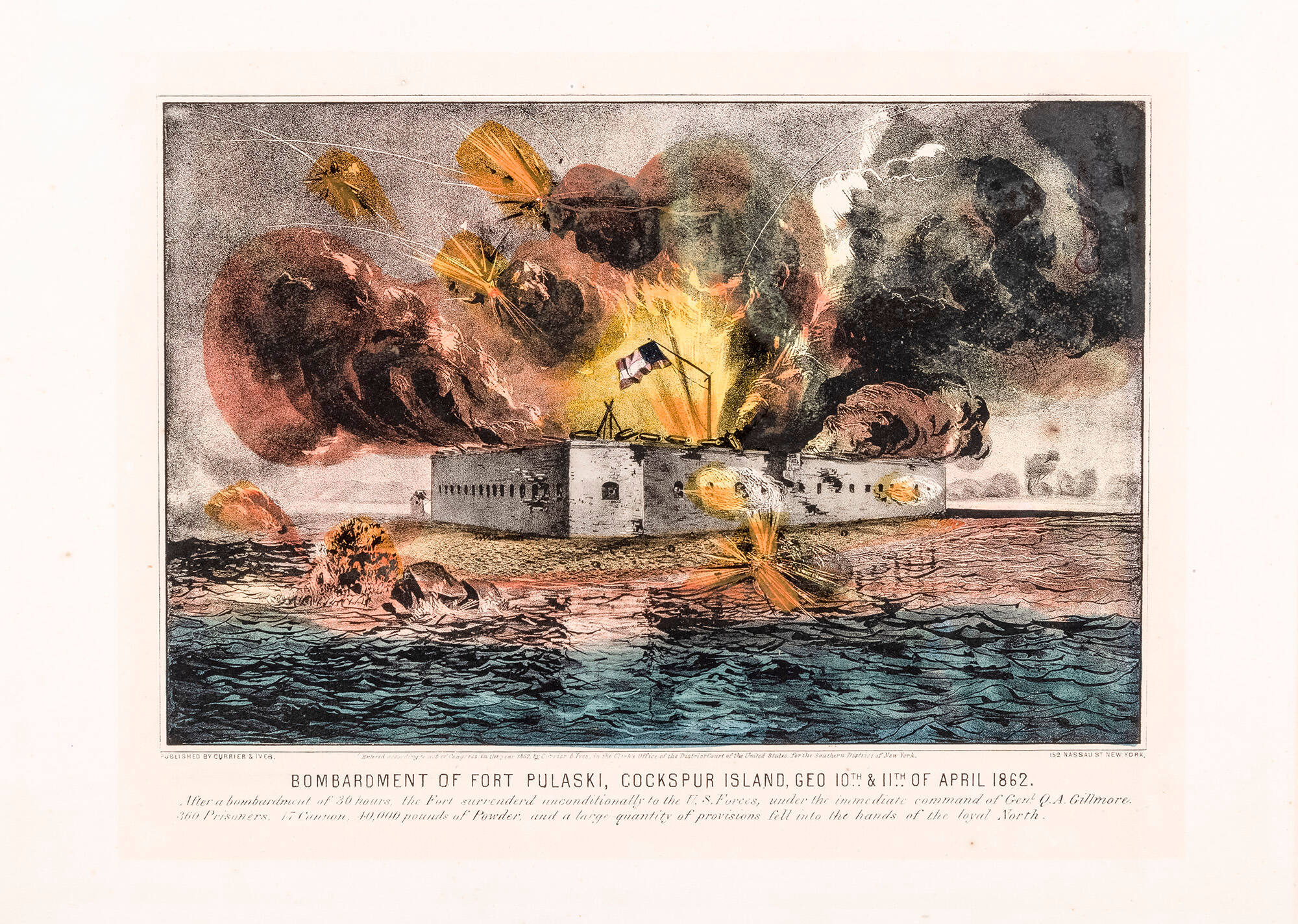 Bombardment of Fort Pulaski, Cockspur Island, Geo 10th & 11th of April 1862