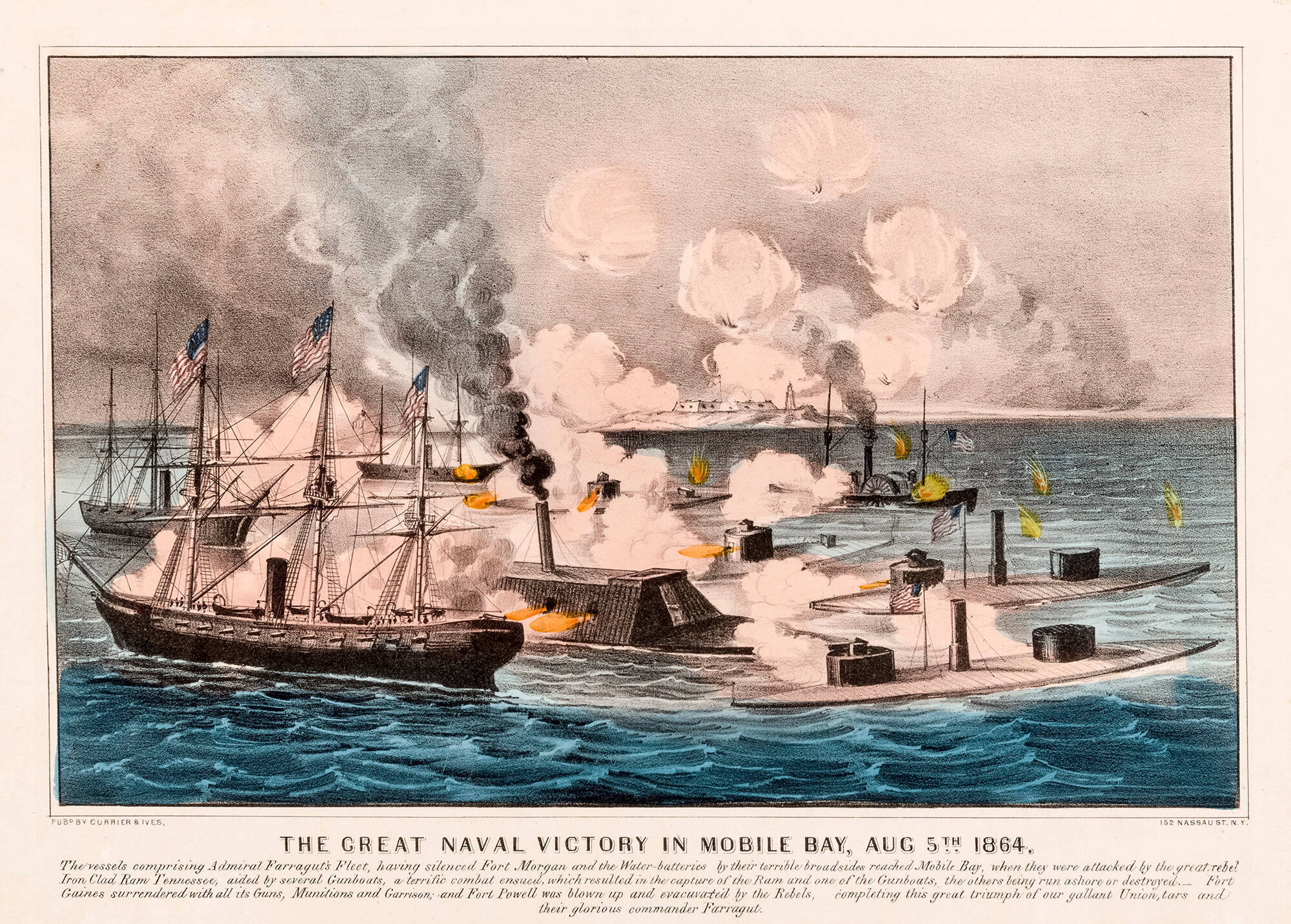 The Great Naval Victory in Mobile Bay, Aug 5th 1864