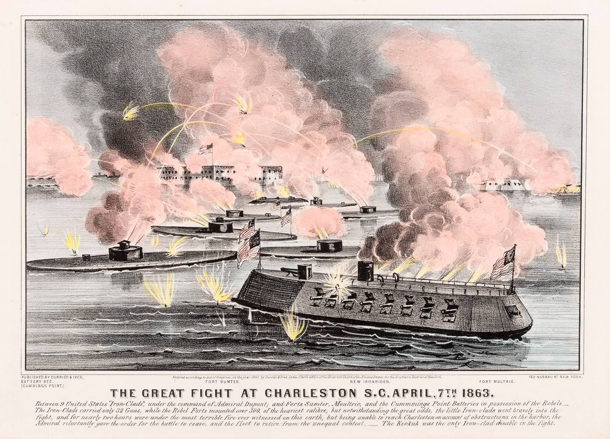 The Great Fight at Charleston S.C. April, 7th 1863