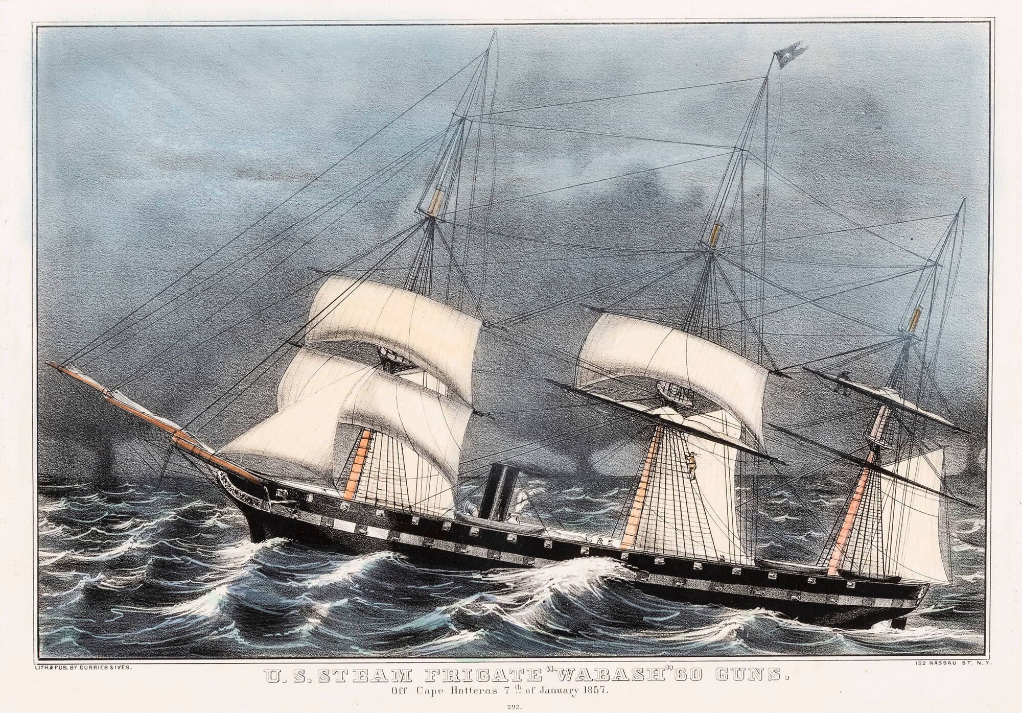 U.S. Steam Frigate "Wabash" 60 Guns: Off Cape Hatteras 7th of January 1857