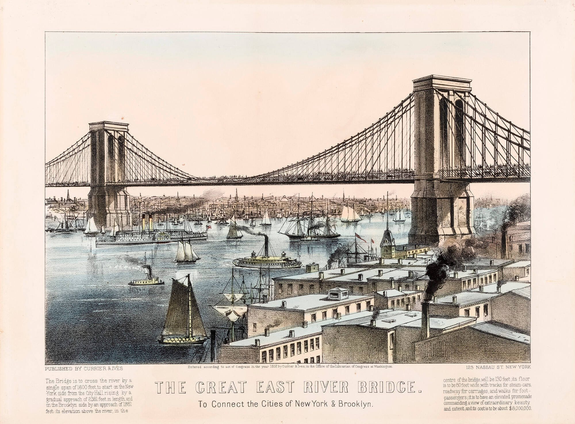 The Great East River Bridge: To Connect the Cities of New York and Brooklyn