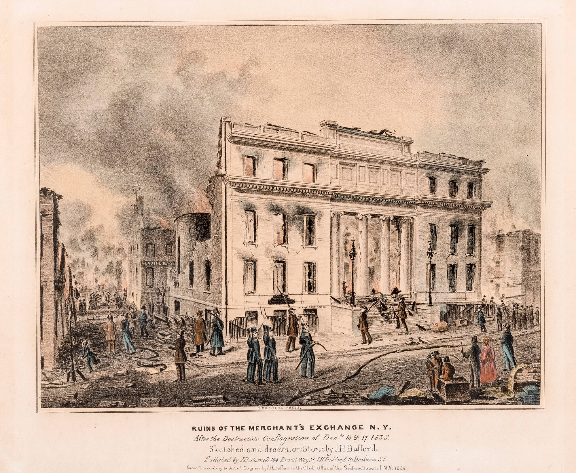 Ruins of the Merchant's Exchange N.Y.: After the Destructive Conflagration of Decbr. 16 & 17 1835