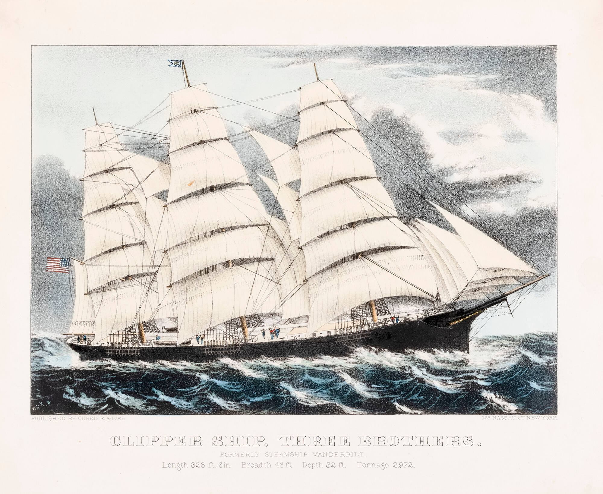 Clipper Ship, Three Brothers: Formerly Steamship Vanderbilt