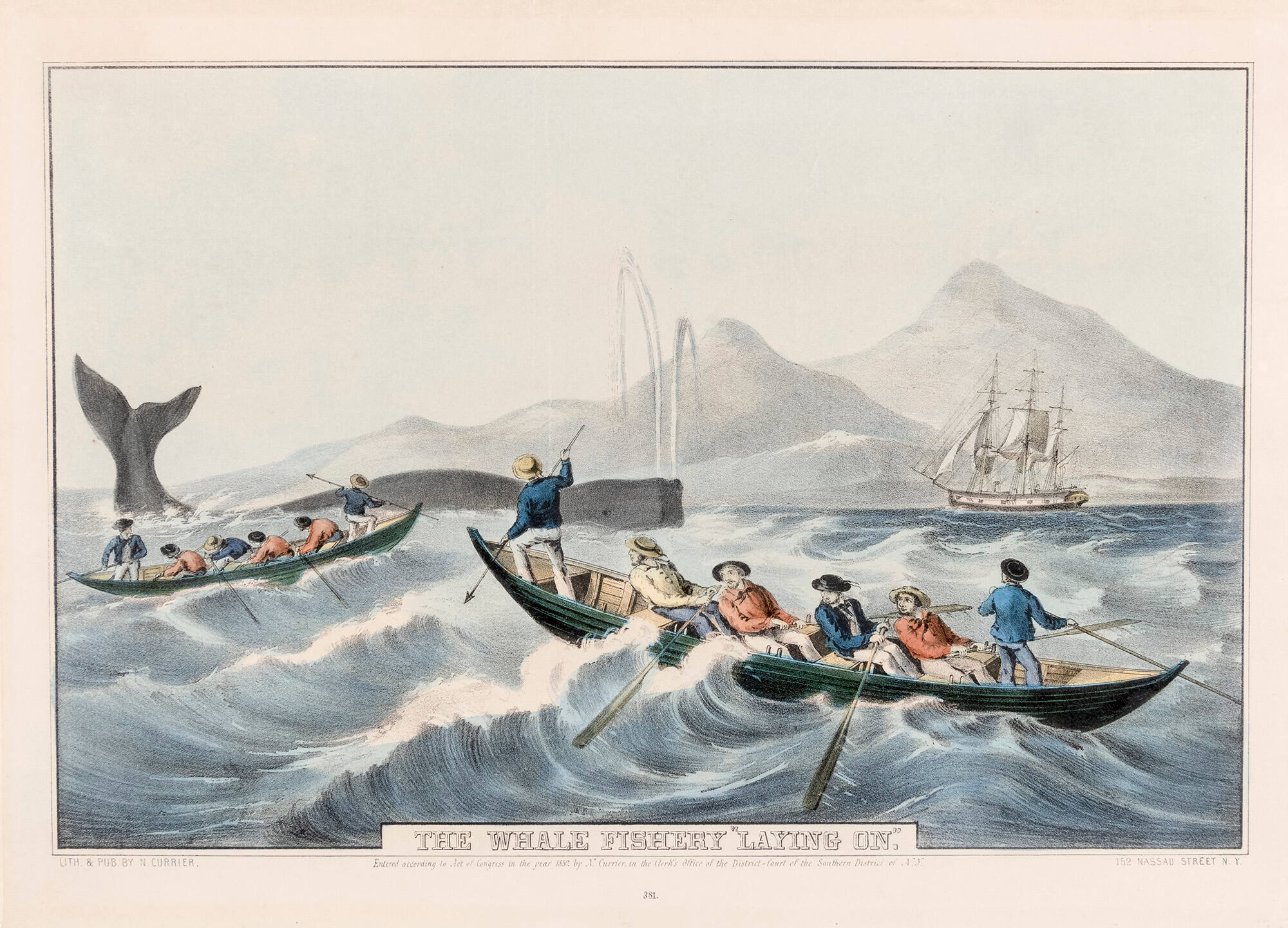 The Whale Fishery "Laying On"