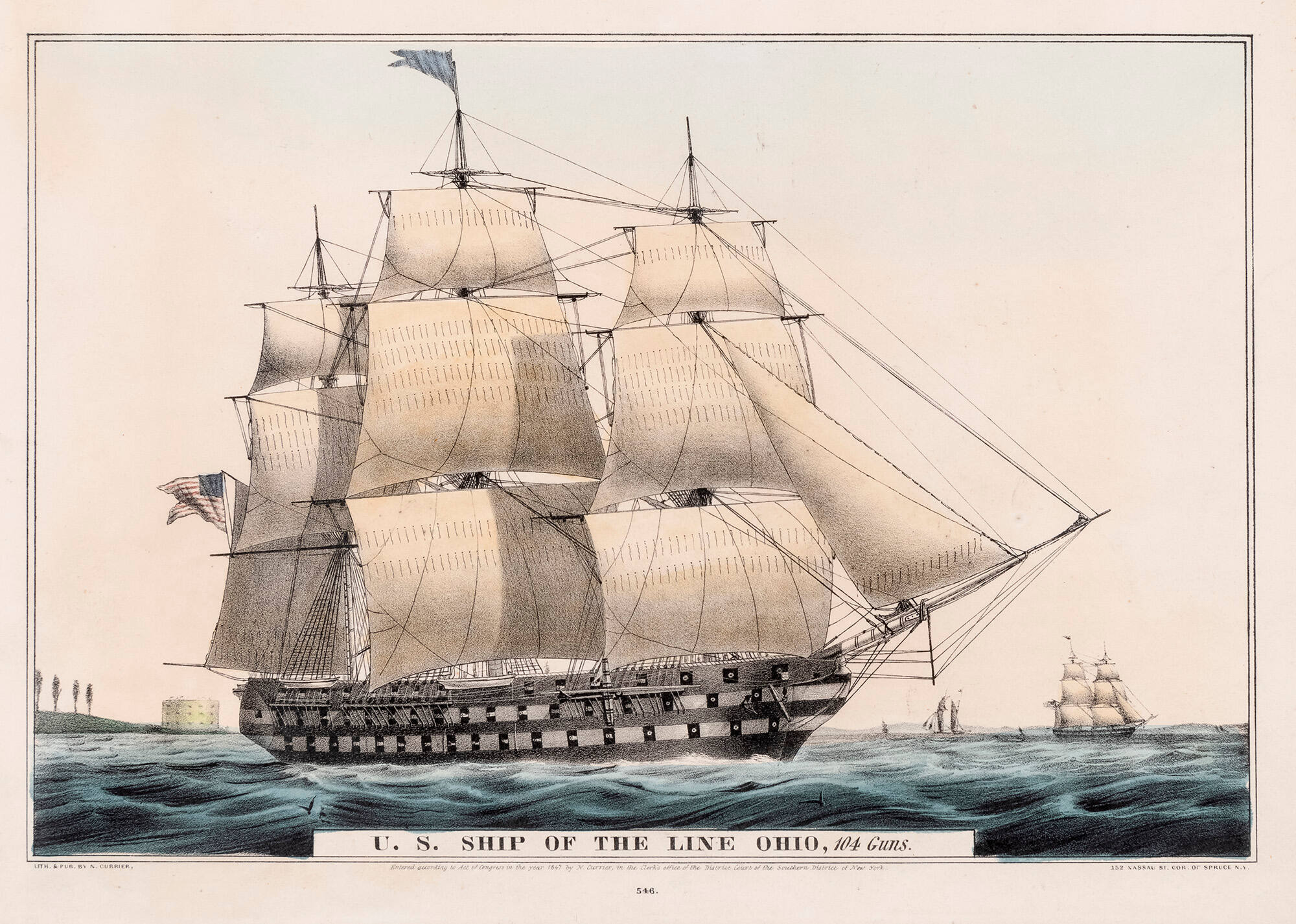 U.S. Ship of the Line Ohio, 104 Guns