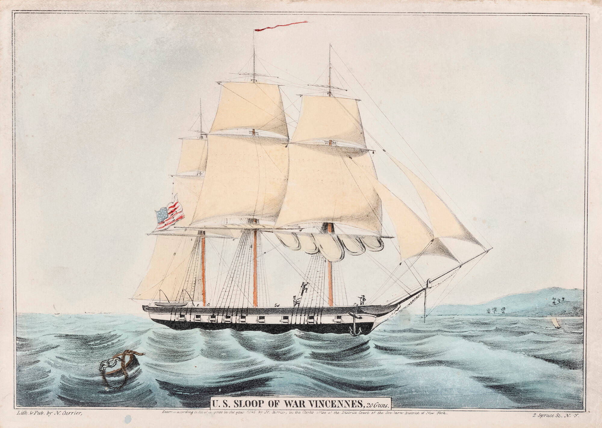 U. S. Sloop of War Vincennes, 20 Guns