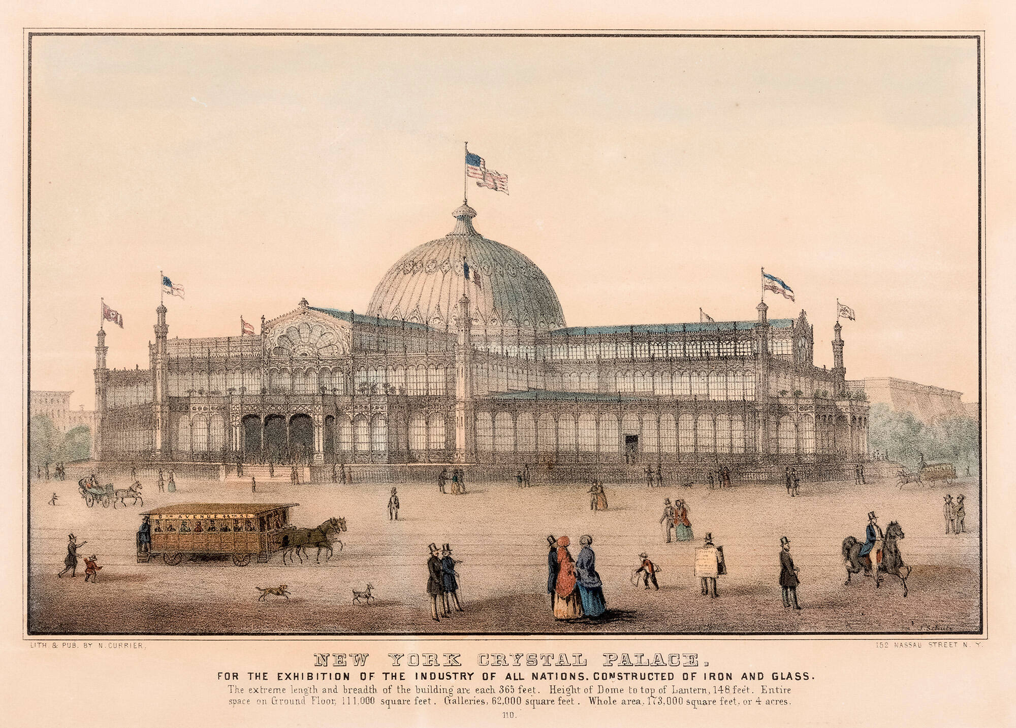 New York Crystal Palace: For the Exhibition of the Industry of All Nations, Constructed of Iron and Glass