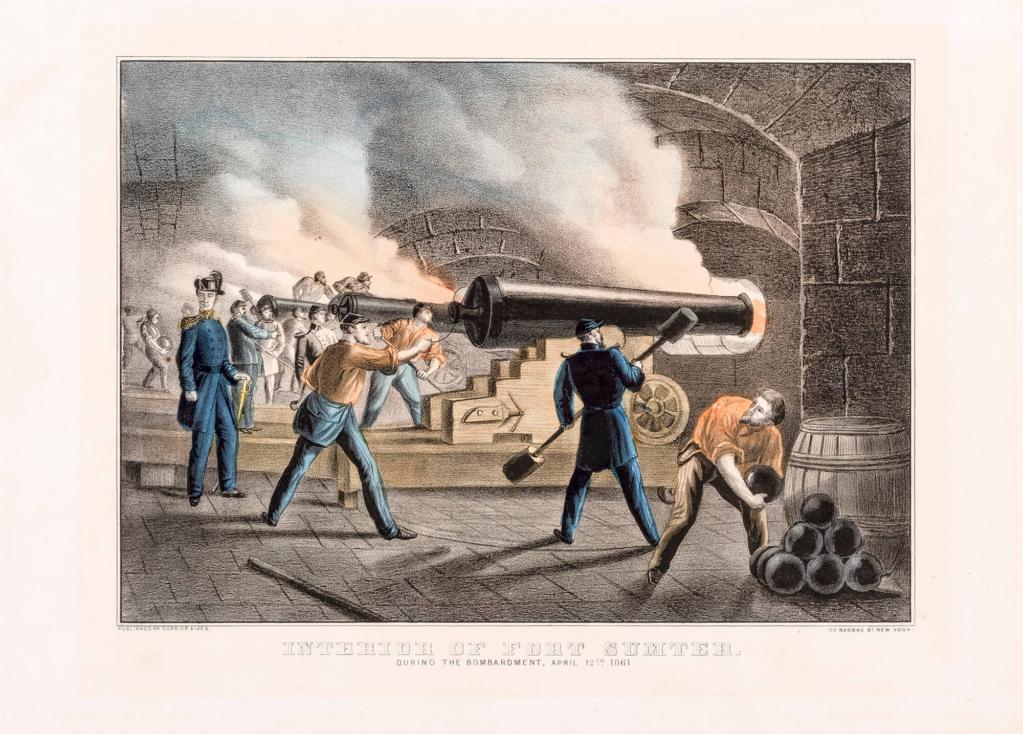 Interior of Fort Sumter: During the Bombardment, April 12th 1861