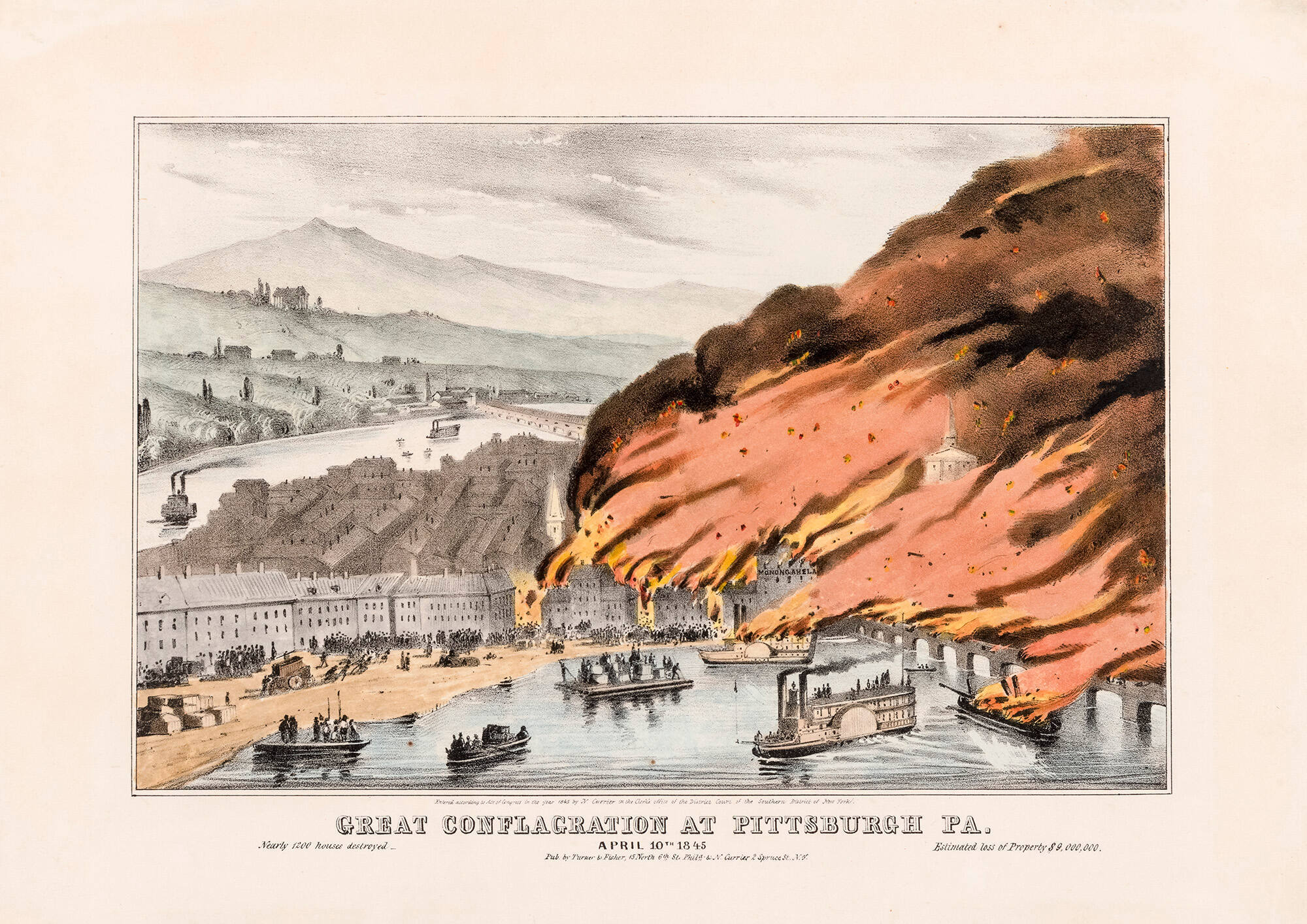 Great Conflagration at Pittsburgh PA: April 10th 1845
