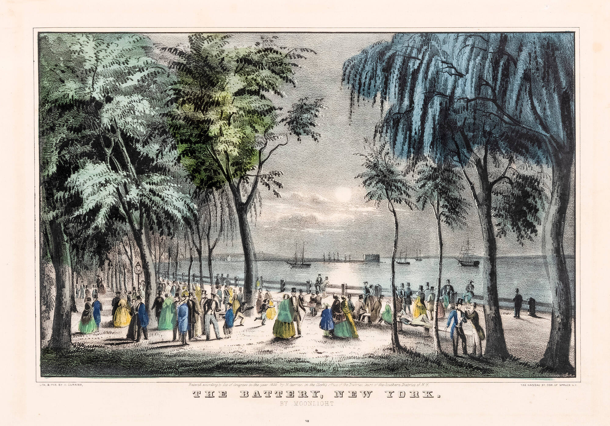 The Battery, New York: By Moonlight
