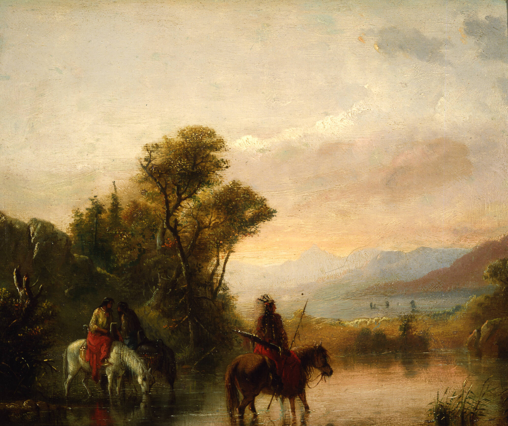 Indians Watering Horses