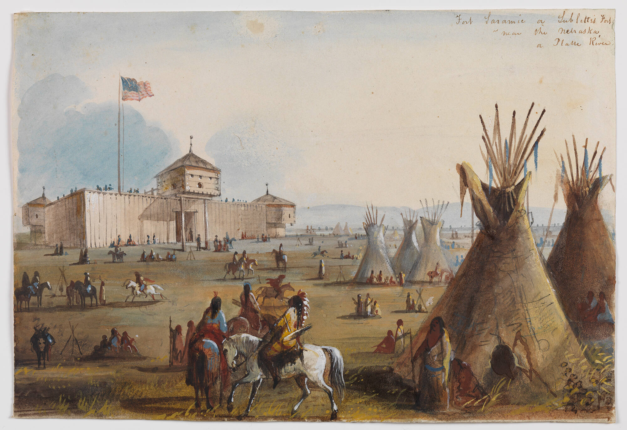 Fort Laramie or Sublette's Fort Near the Nebraska, or Platte River