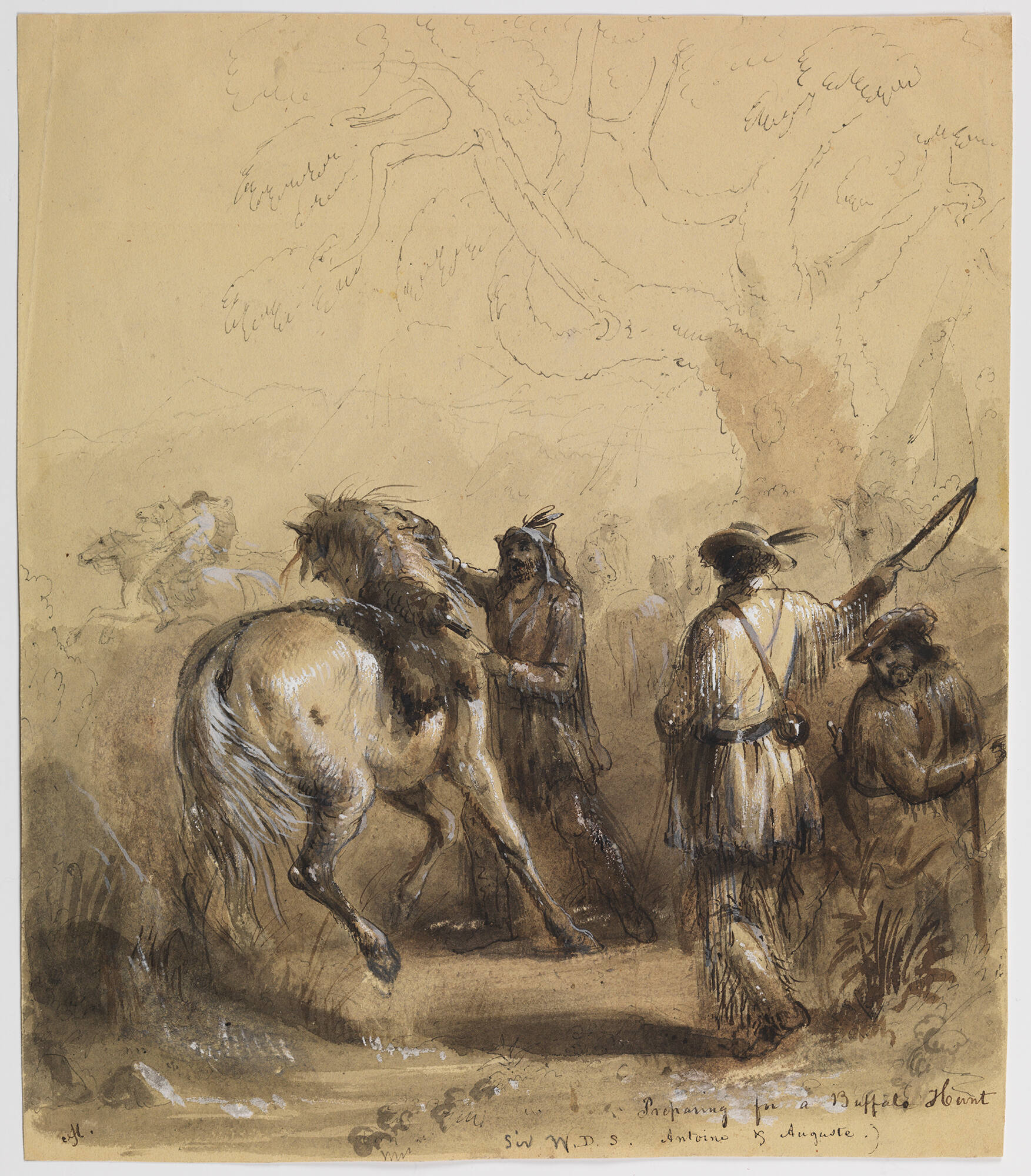 Preparing for a Buffalo Hunt – Sir W.D.S., Antoine and Auguste