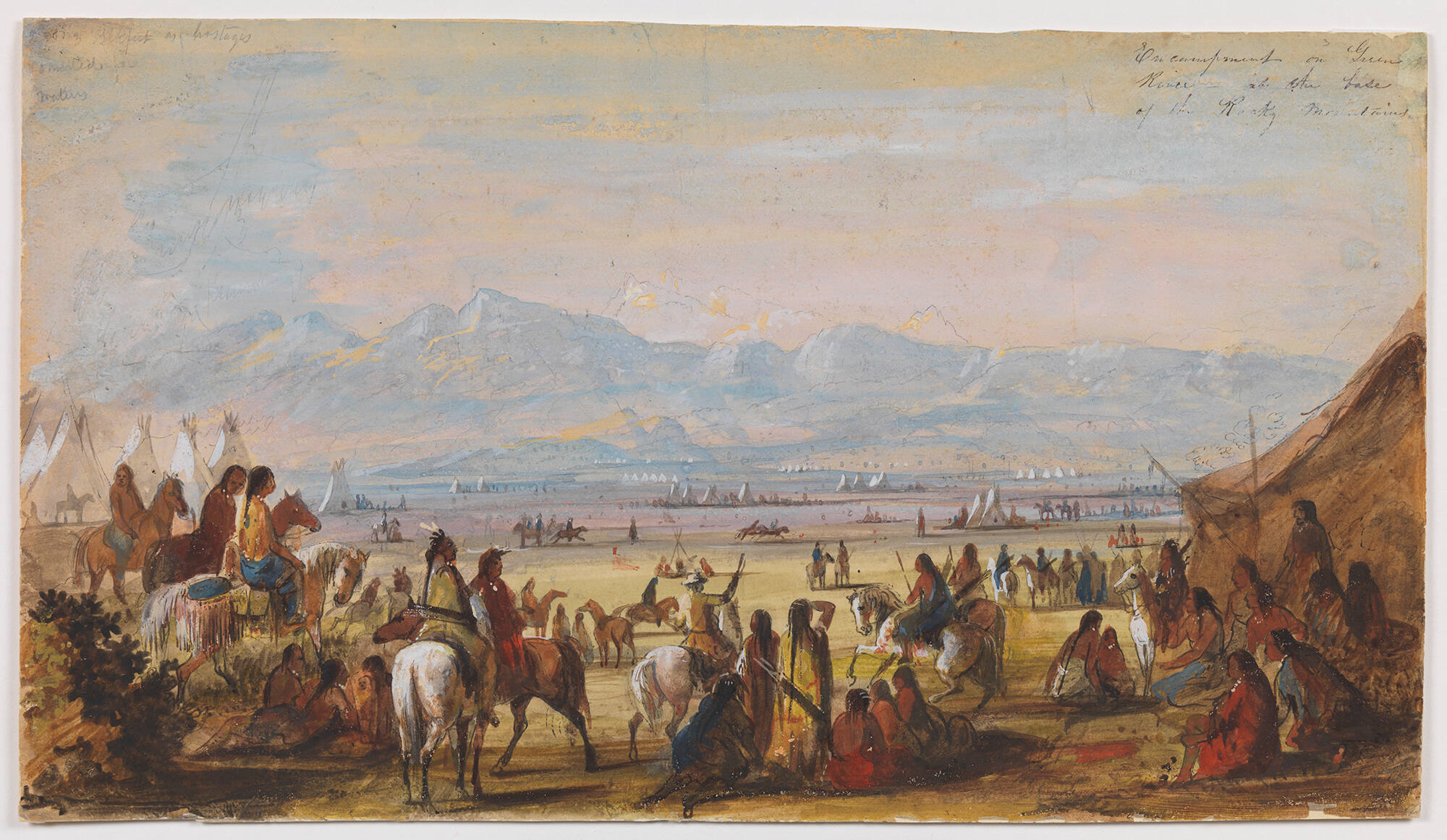 Encampment on the Green River at the Base of the Rocky Mountains