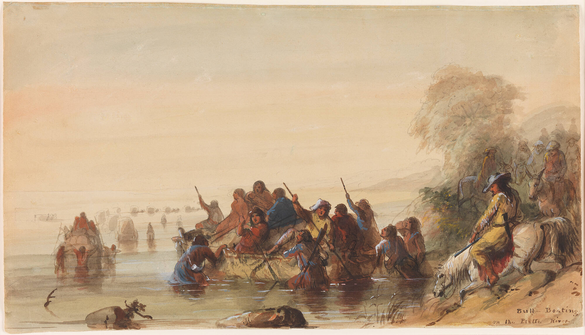 Bull Boating on the Platte River