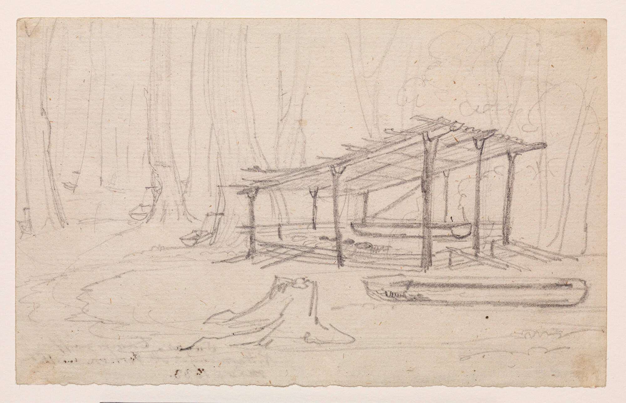 Sugar Camp between New Harmony and Mount Vernon