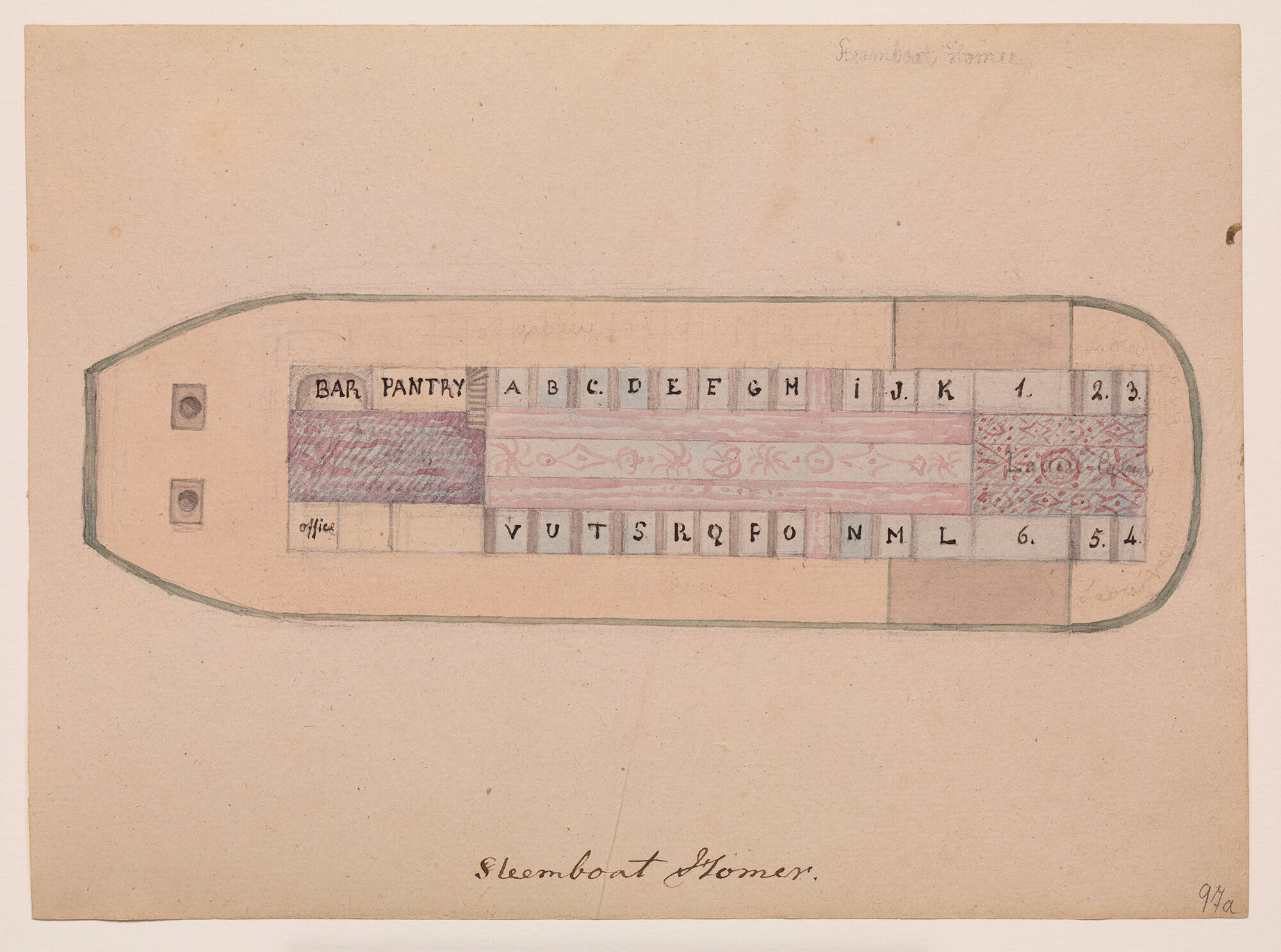 Deck Plan of the Steamboat Homer