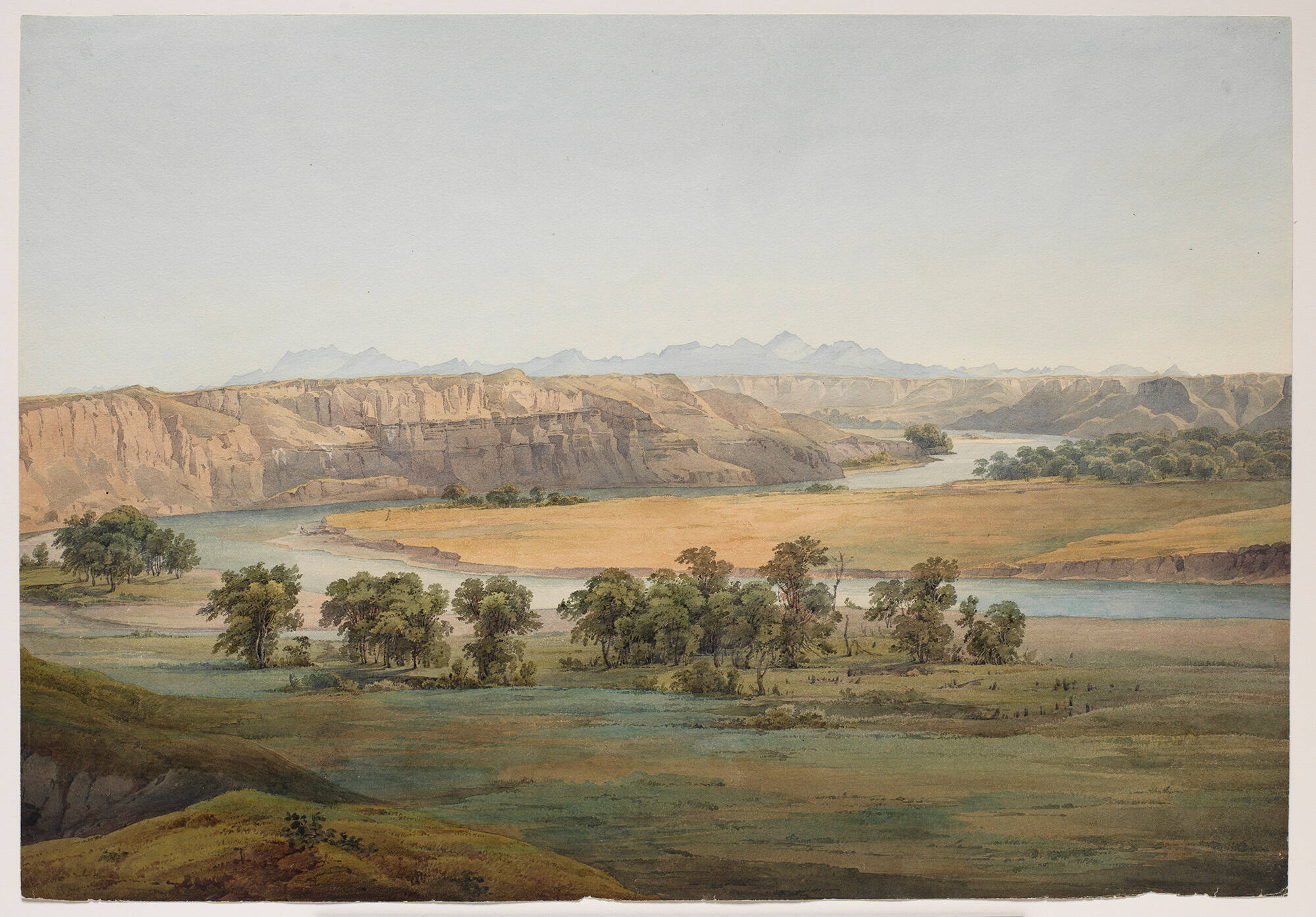 View of the Bear Paw Mountains from Fort McKenzie