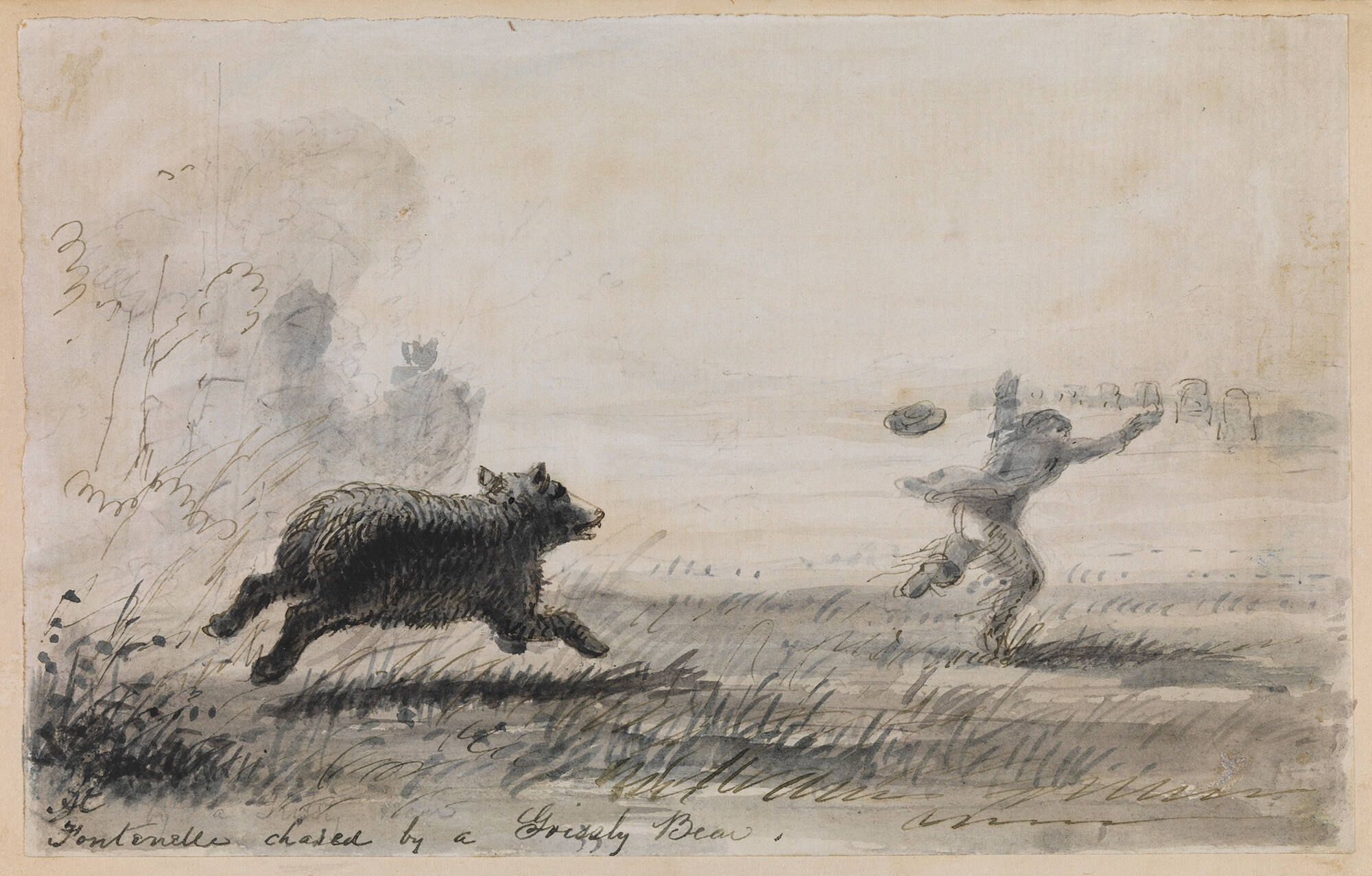 Fontenelle Chased by a Grizzly Bear