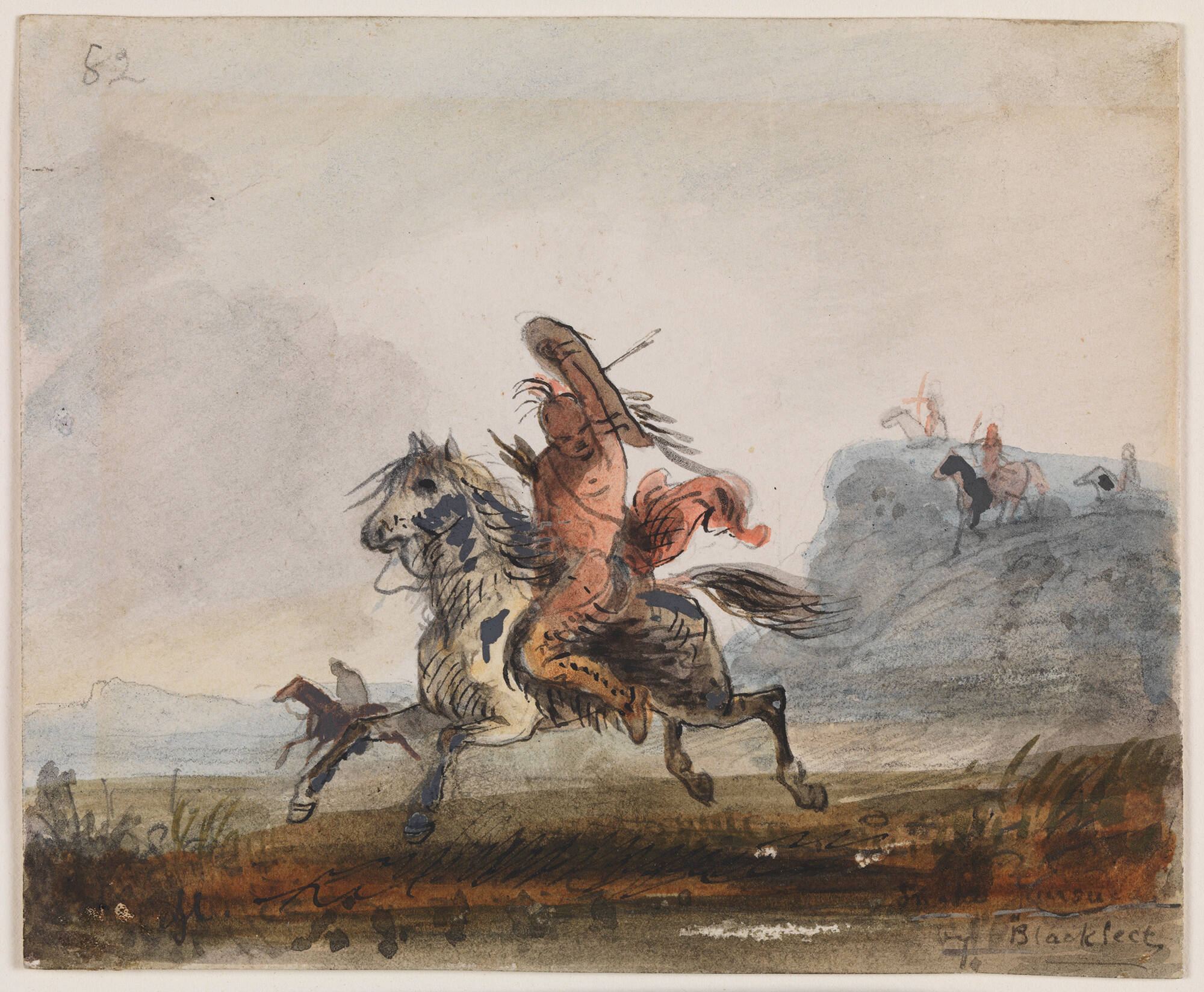 Snake Pursued by Blackfeet