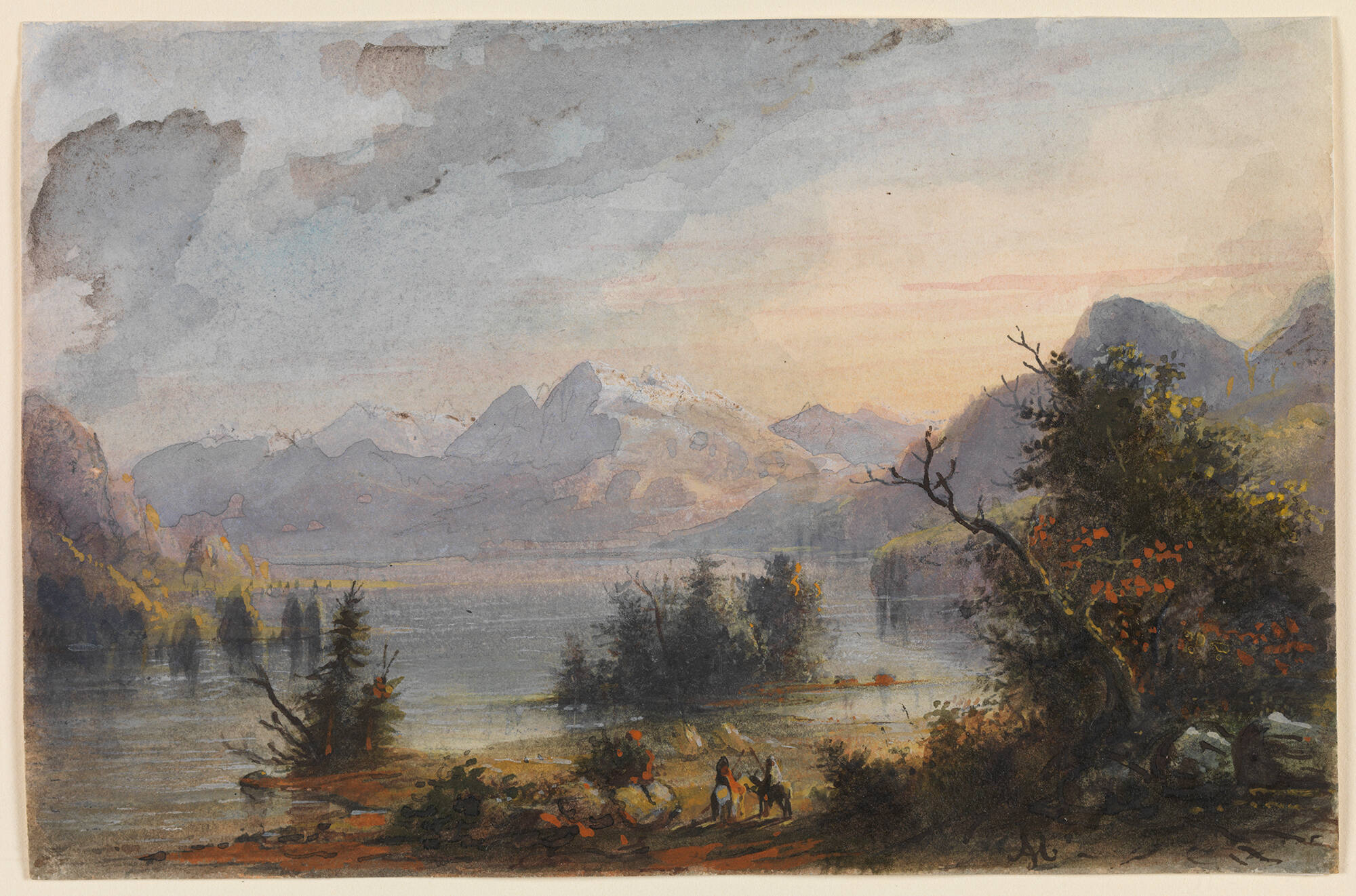 Lake Scene – Rocky Mountains