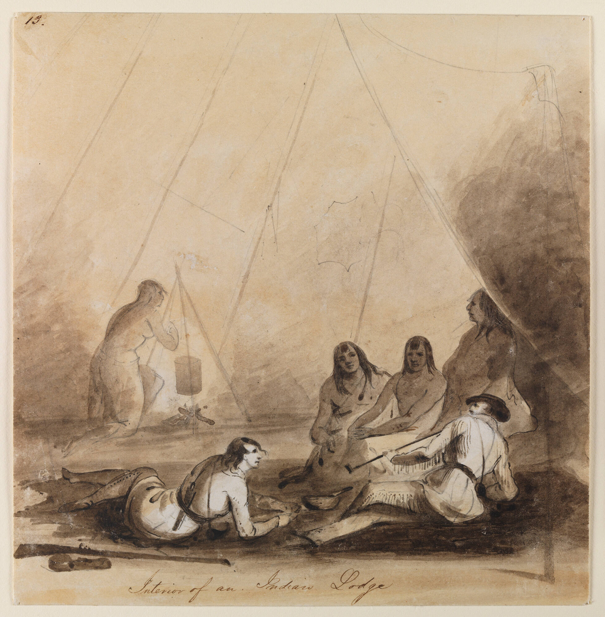 Interior of an Indian Lodge