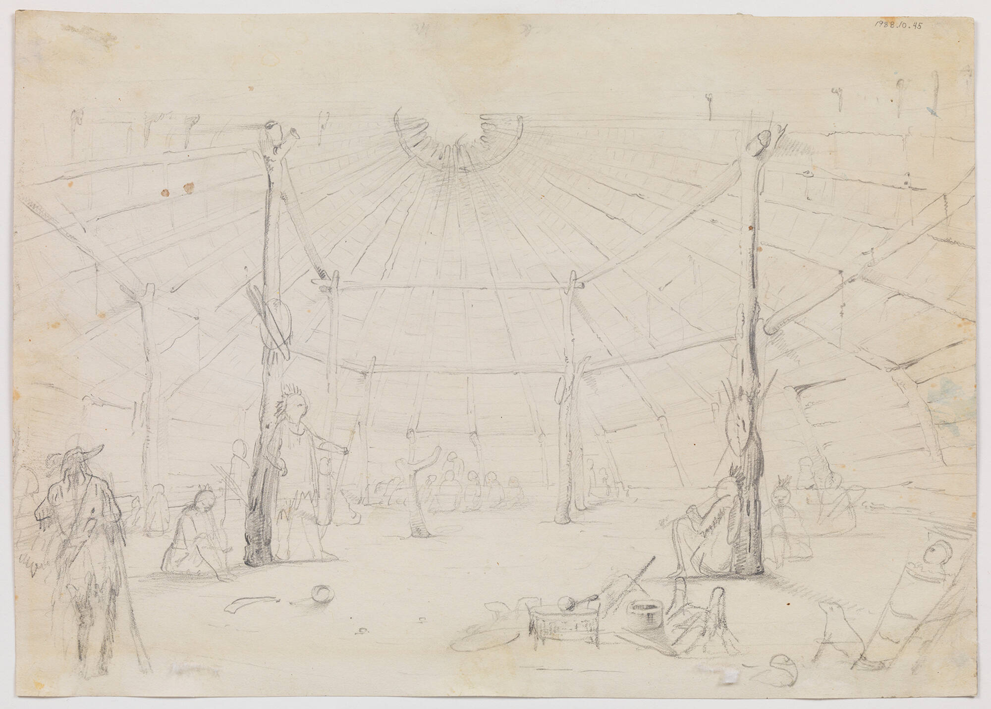 Interior of an Earth Lodge