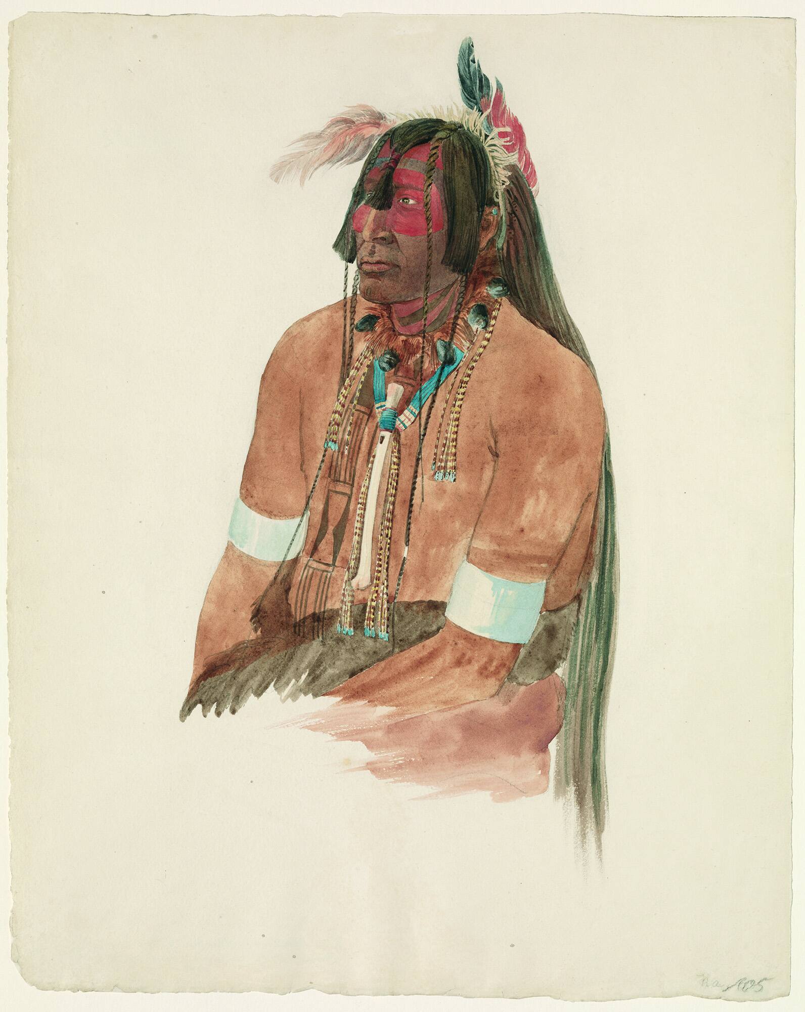 Possibly Ahschüpsa-Masihichsi, Hidatsa Man
