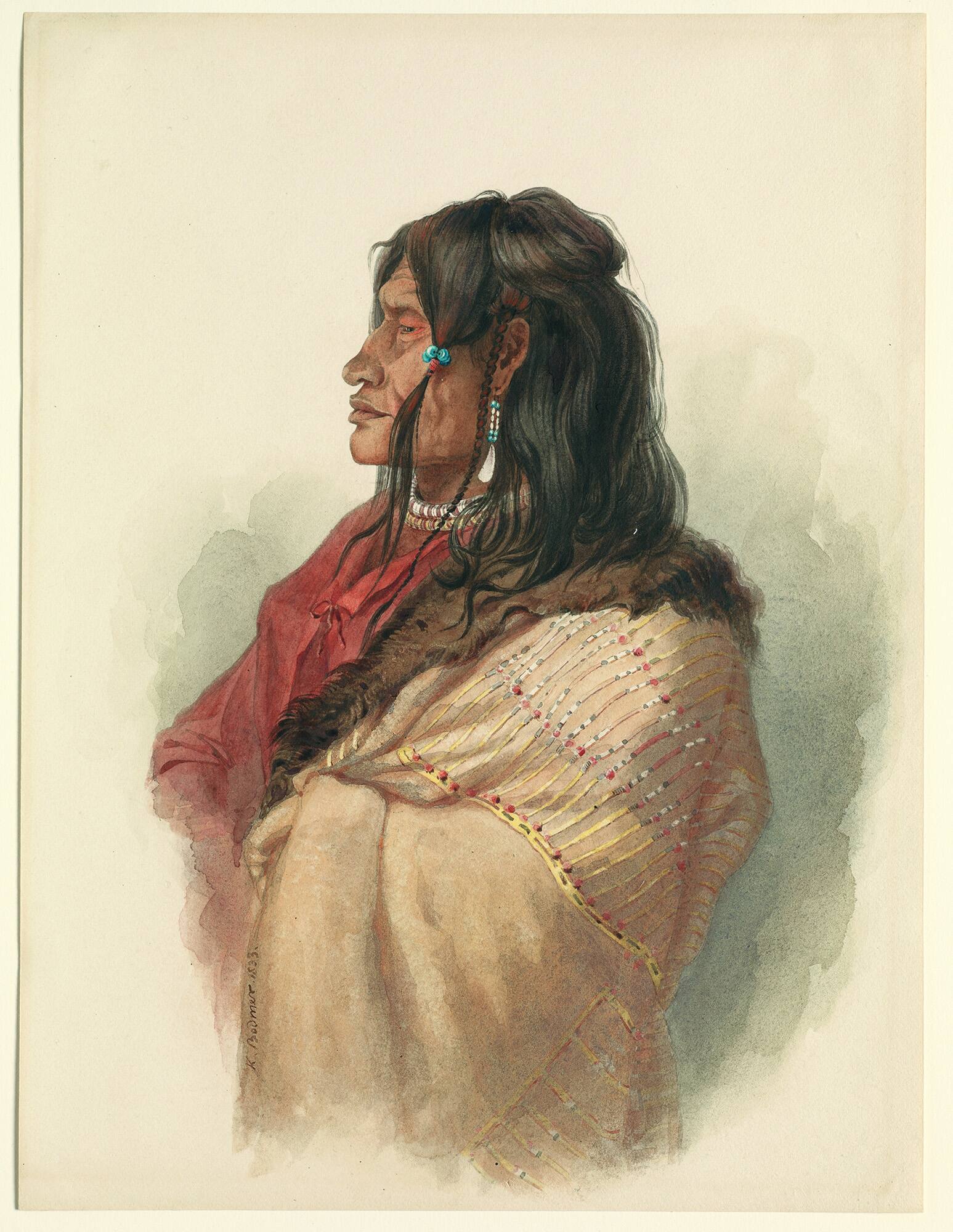 Piegan Blackfoot or Gros Ventre Man