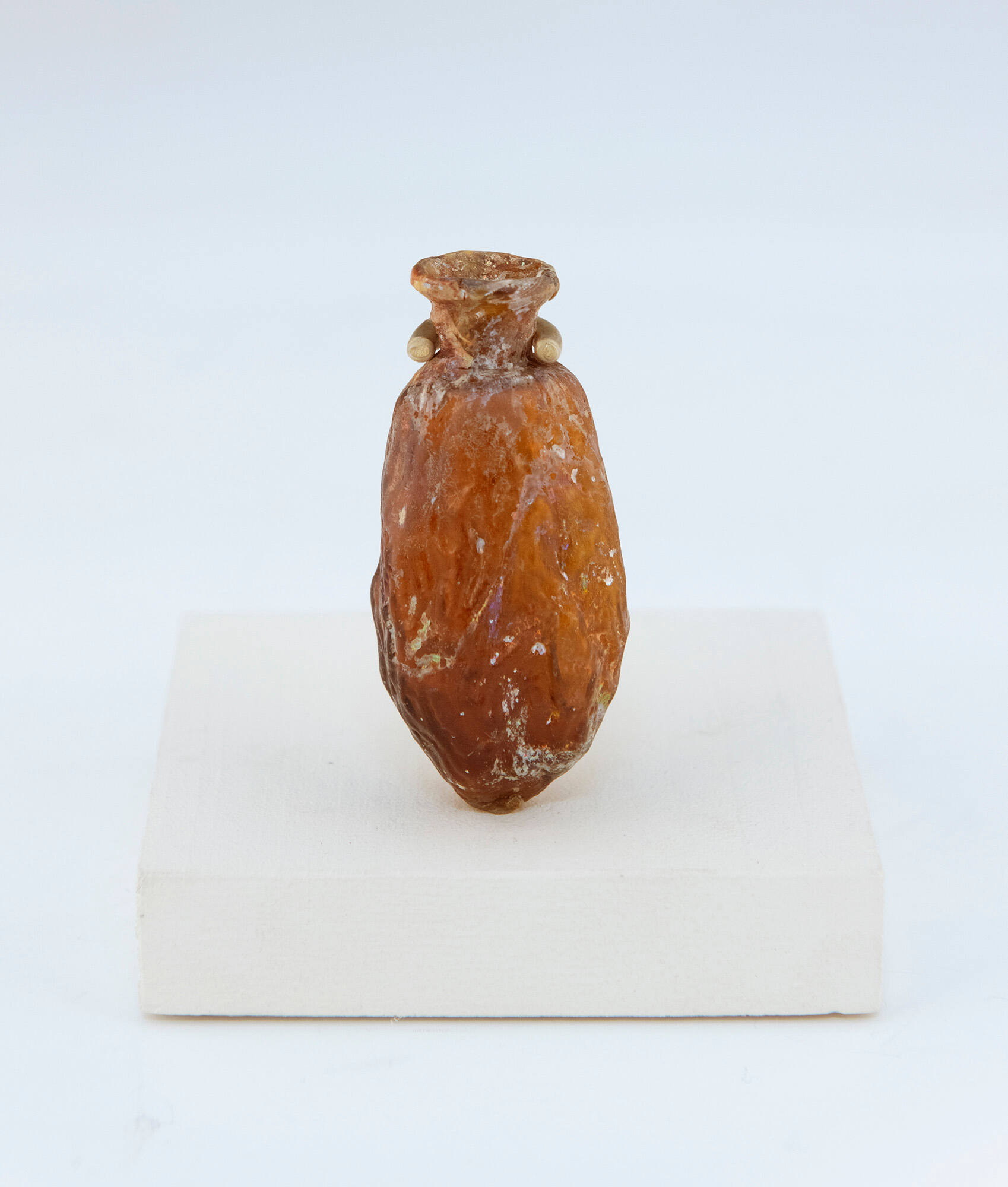 Mold-Blown Flask in the Shape of a Date