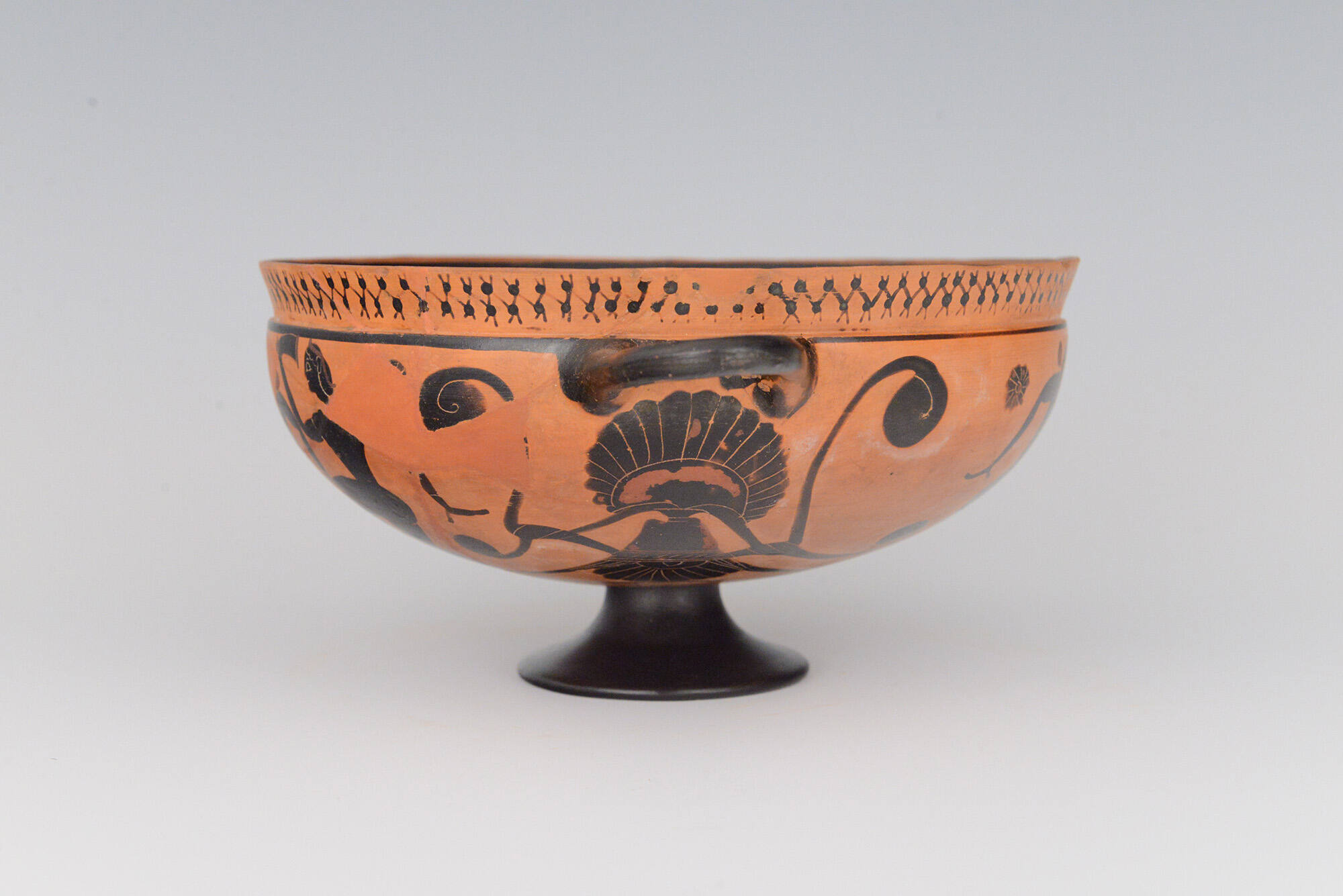 Black-Figure Komast Cup (handled drinking vessel)