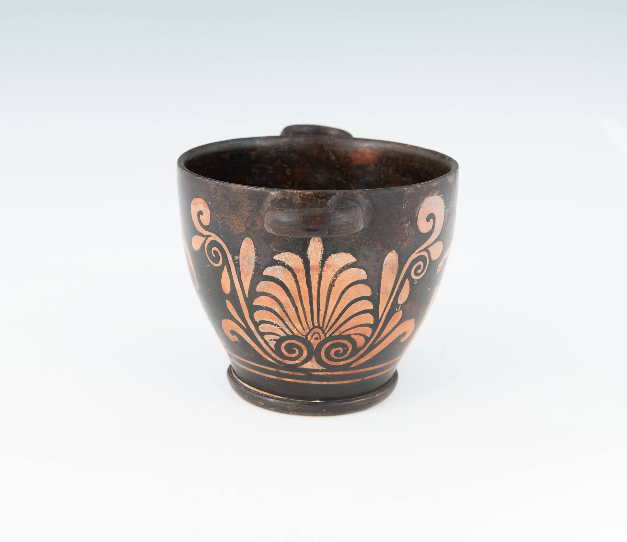 Red-Figure Skyphos (handled wine cup) with Youth Holding a Strigil