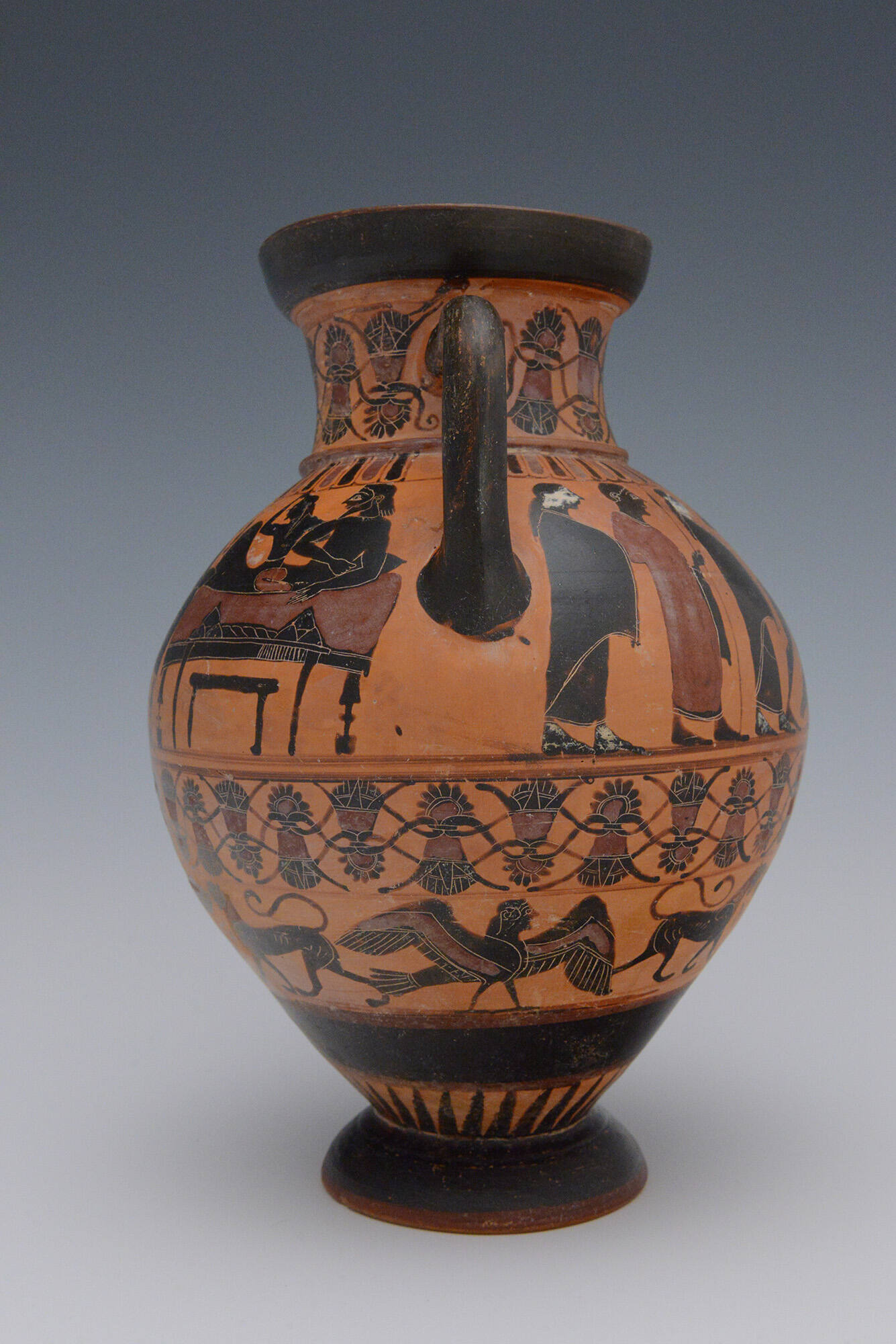Black-Figure Ovoid Neck Amphora (jar)