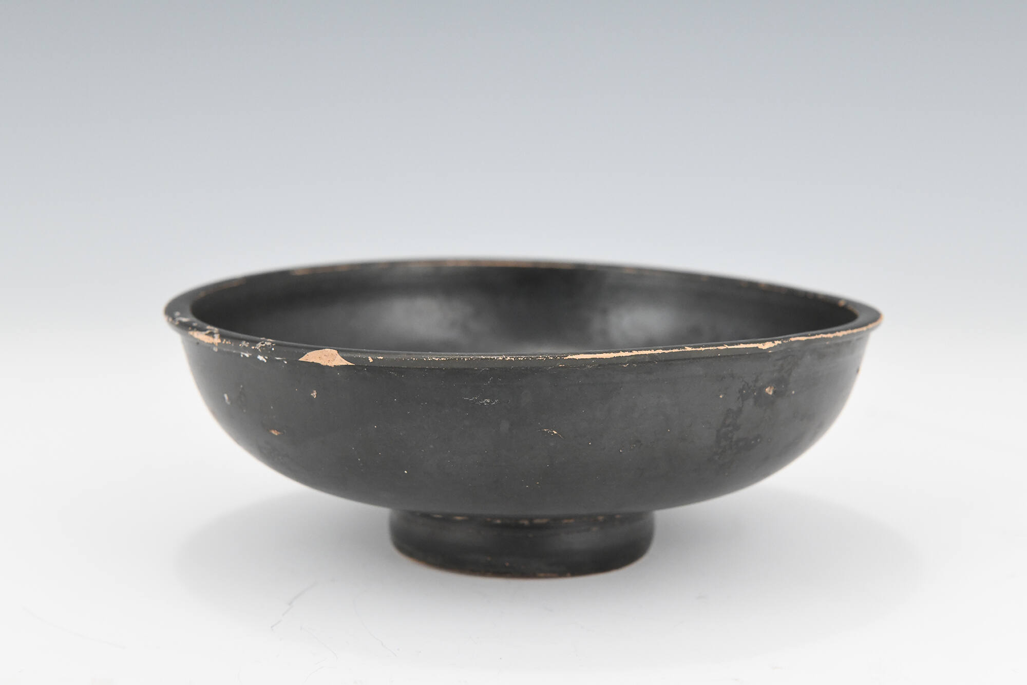 Italic Black-Gloss Bowl, Stamped