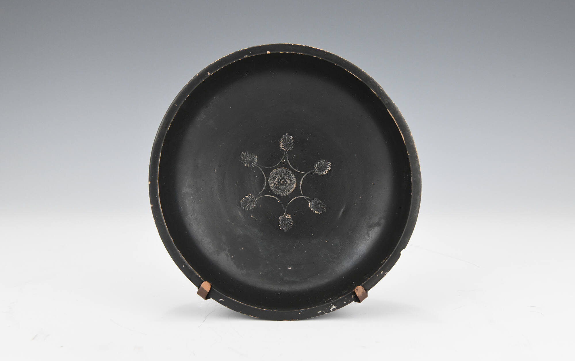 Italic Black-Gloss Bowl, Stamped